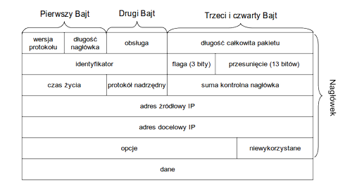 Struktura pakietu IP